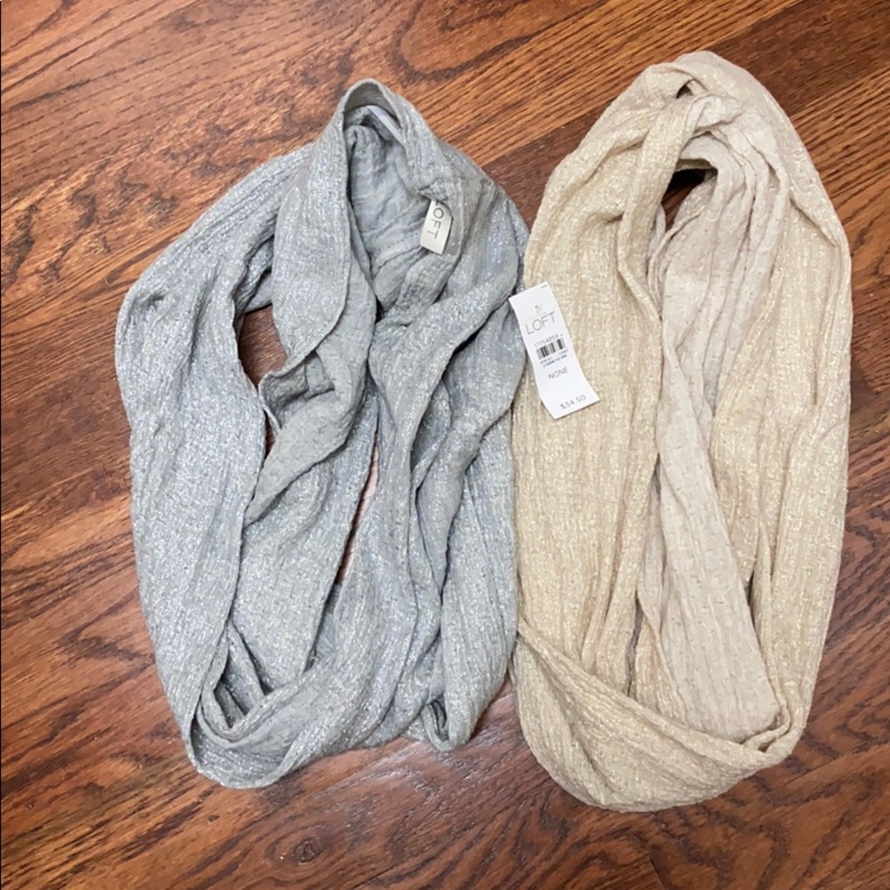 Infinity scarf - gold metallic, silver metallic